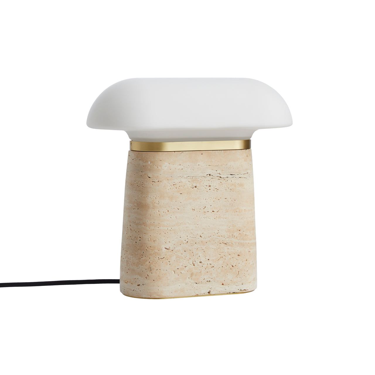 Nova Table Lamp: Ivory Travertine