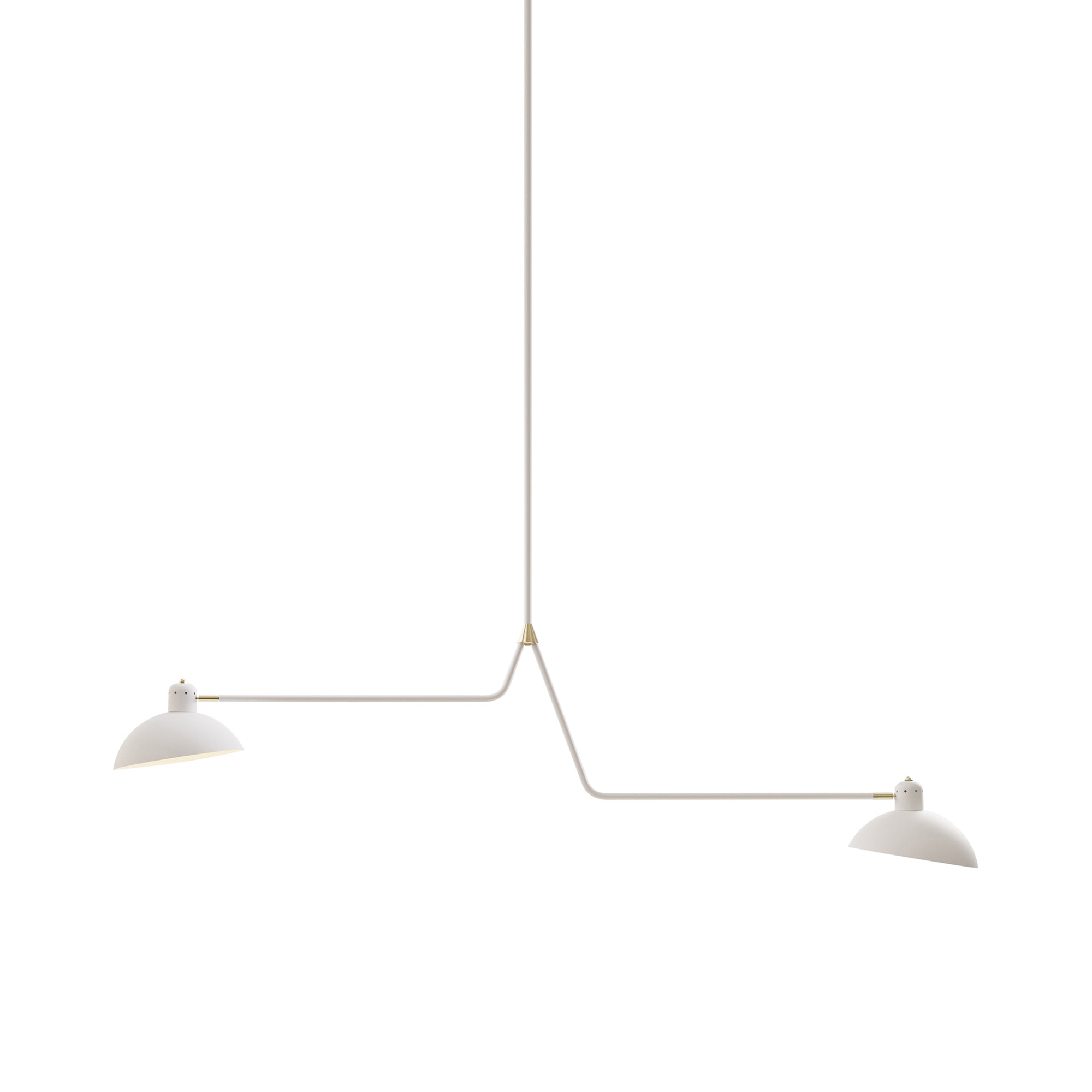 Waldorf Suspension Lamp: Double + Brass