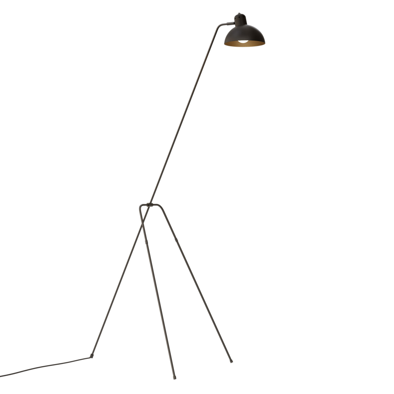 Waldorf Grue Floor Lamp: Black + Graphite + Black