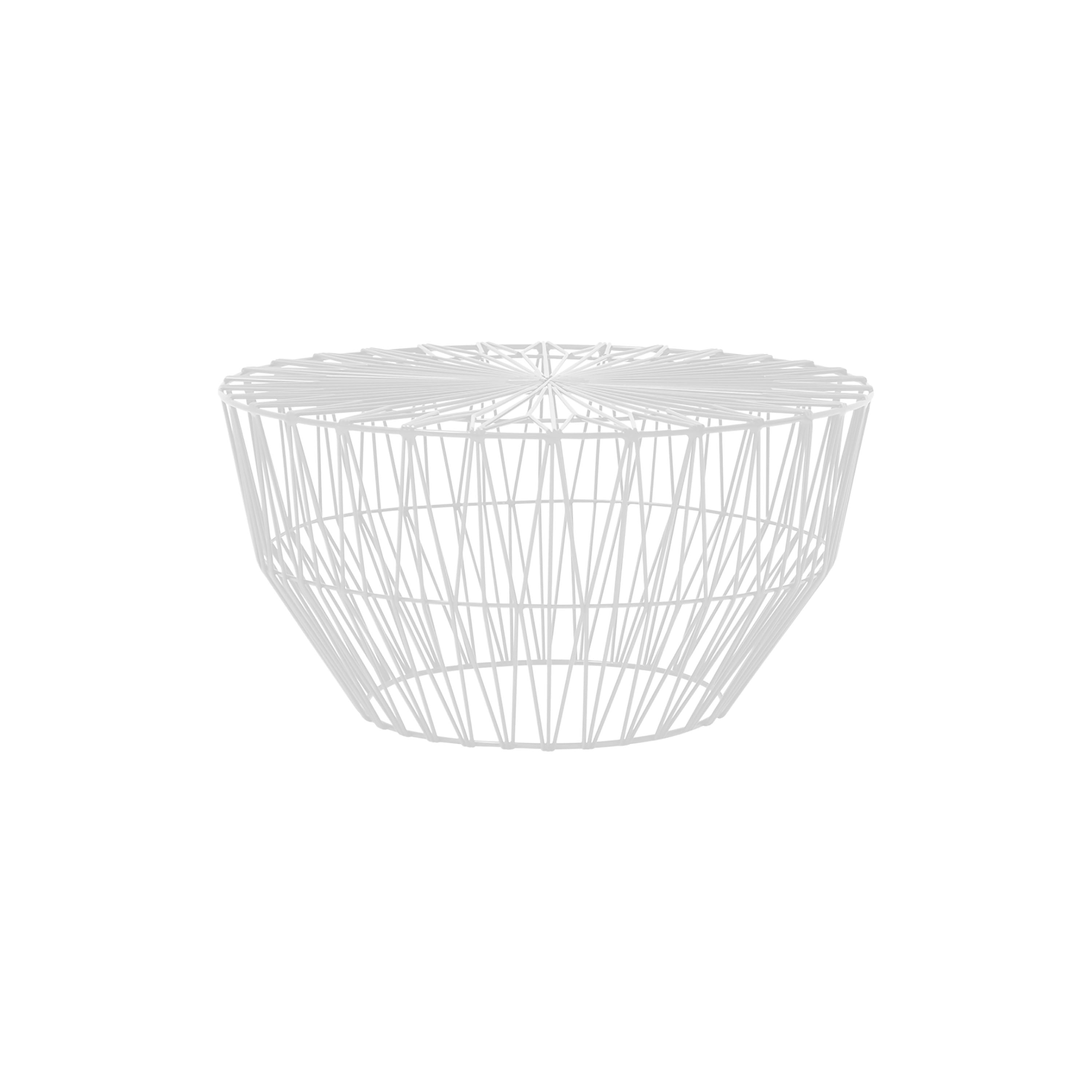 Drum Ottoman/Table: Color + Without Top + White