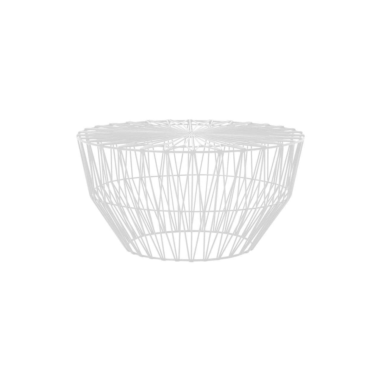 Drum Ottoman/Table: Color + Without Top + White