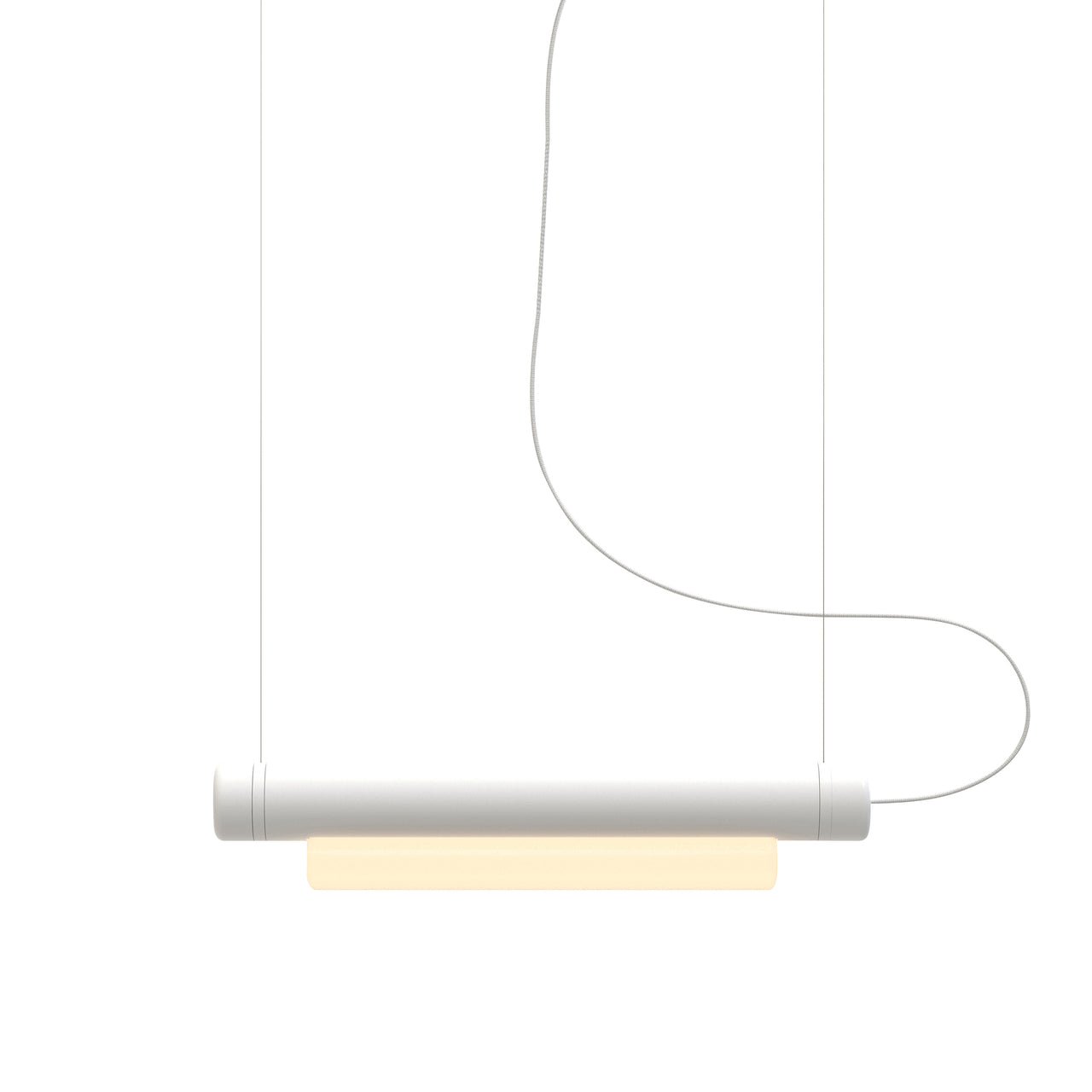 Pipeline 40 Pendant Light: White + White