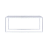 BK Side Table: White Carrara Marble + Rectangular