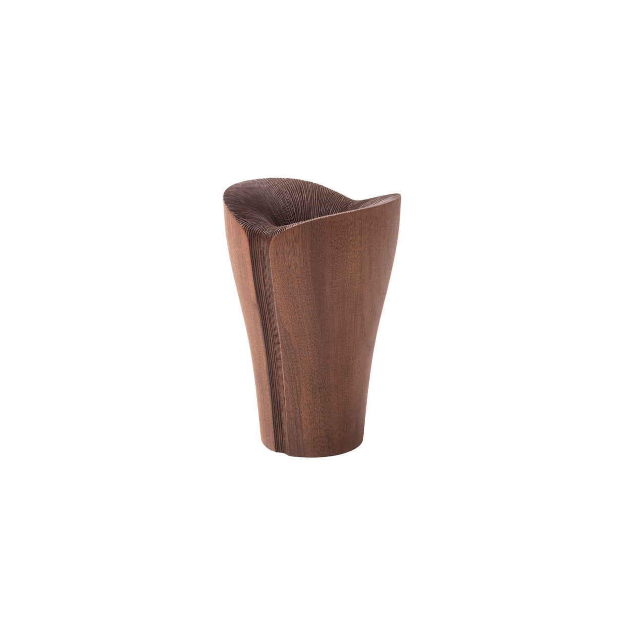 Kala Bowls: Tall + Middle Carved + Oiled Walnut