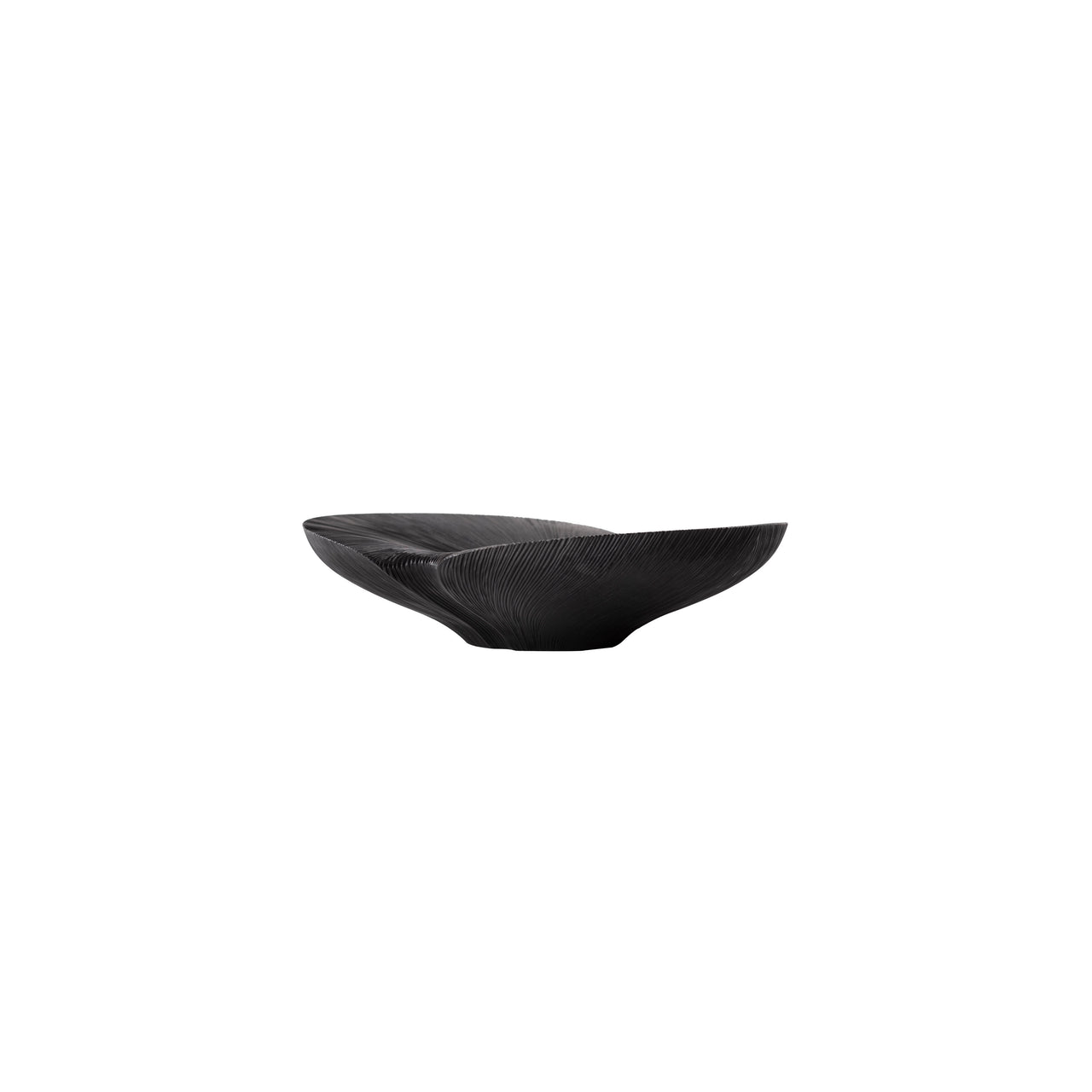 Kala Bowls: Low + Base Carved + Black Maple