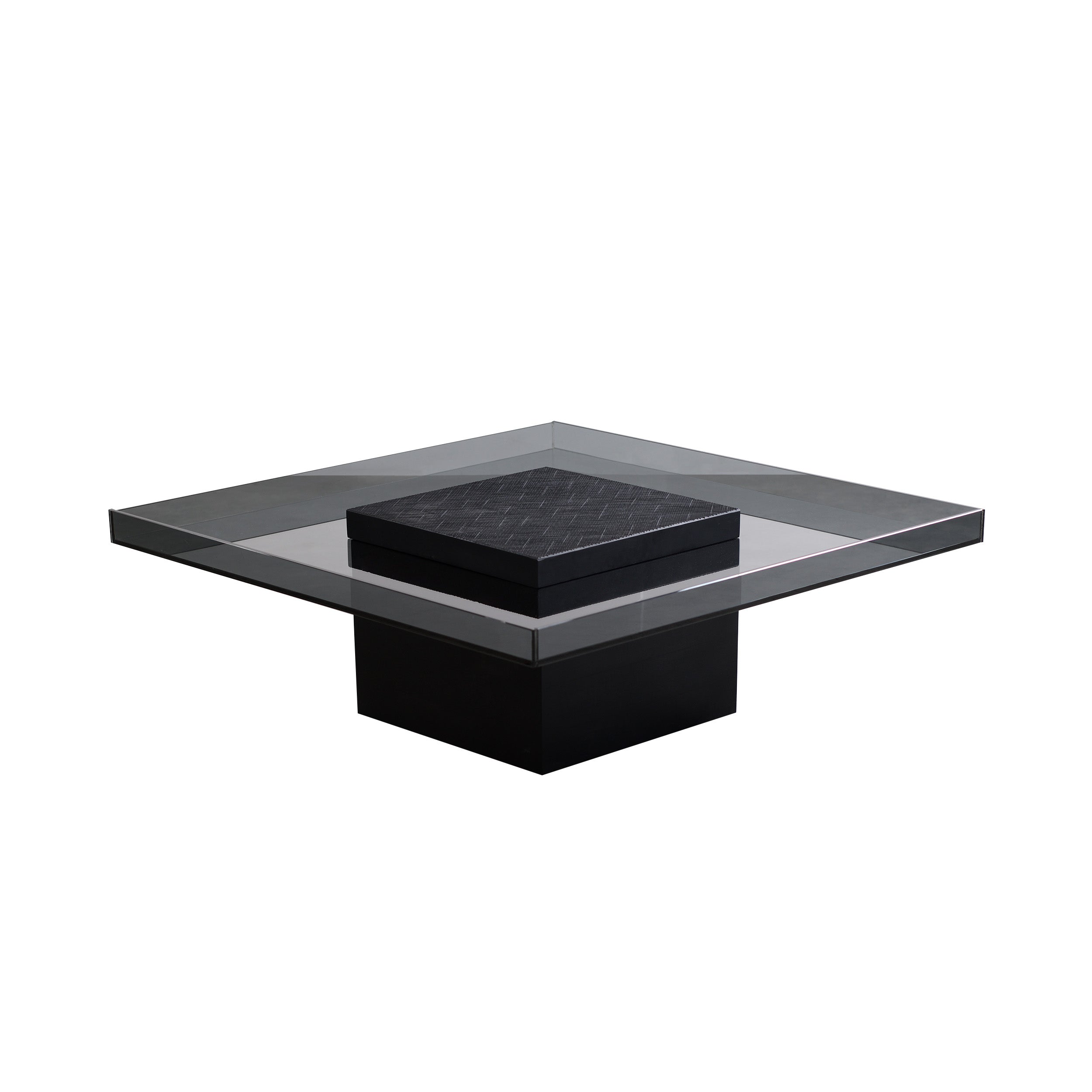 Koba Coffee Table: Square + Black Maple