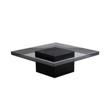 Koba Coffee Table: Square + Black Maple