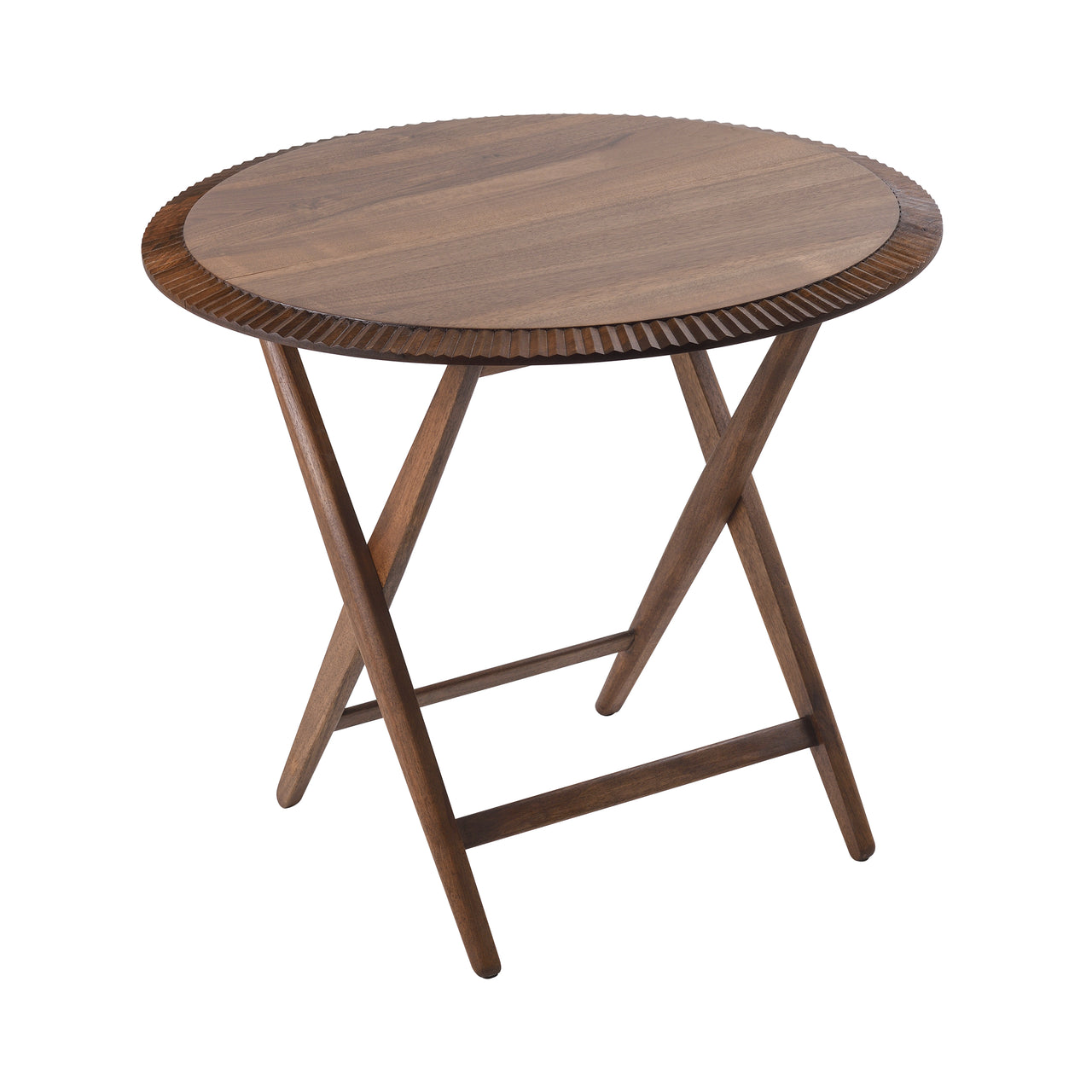 Piano Folding Table: Round + Oiled Walnut