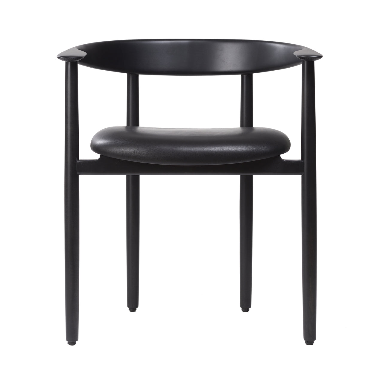 Sava Chair: Black Maple + Soft Black Leather