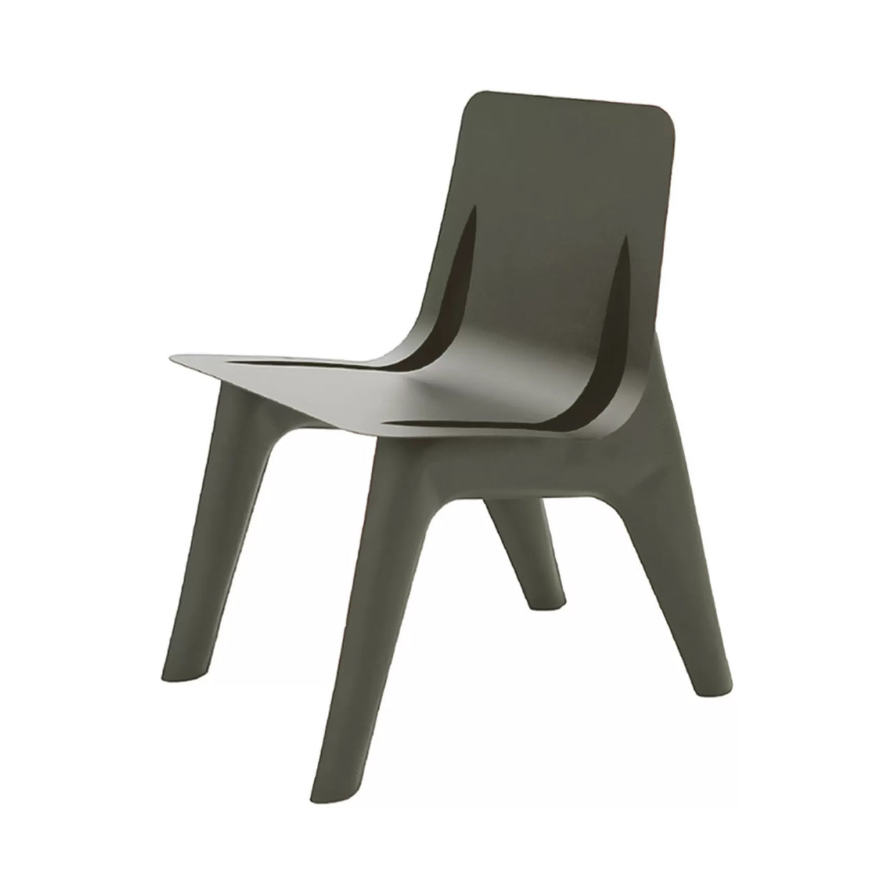 J-Chair Lounge: Olive Green Matt Steel