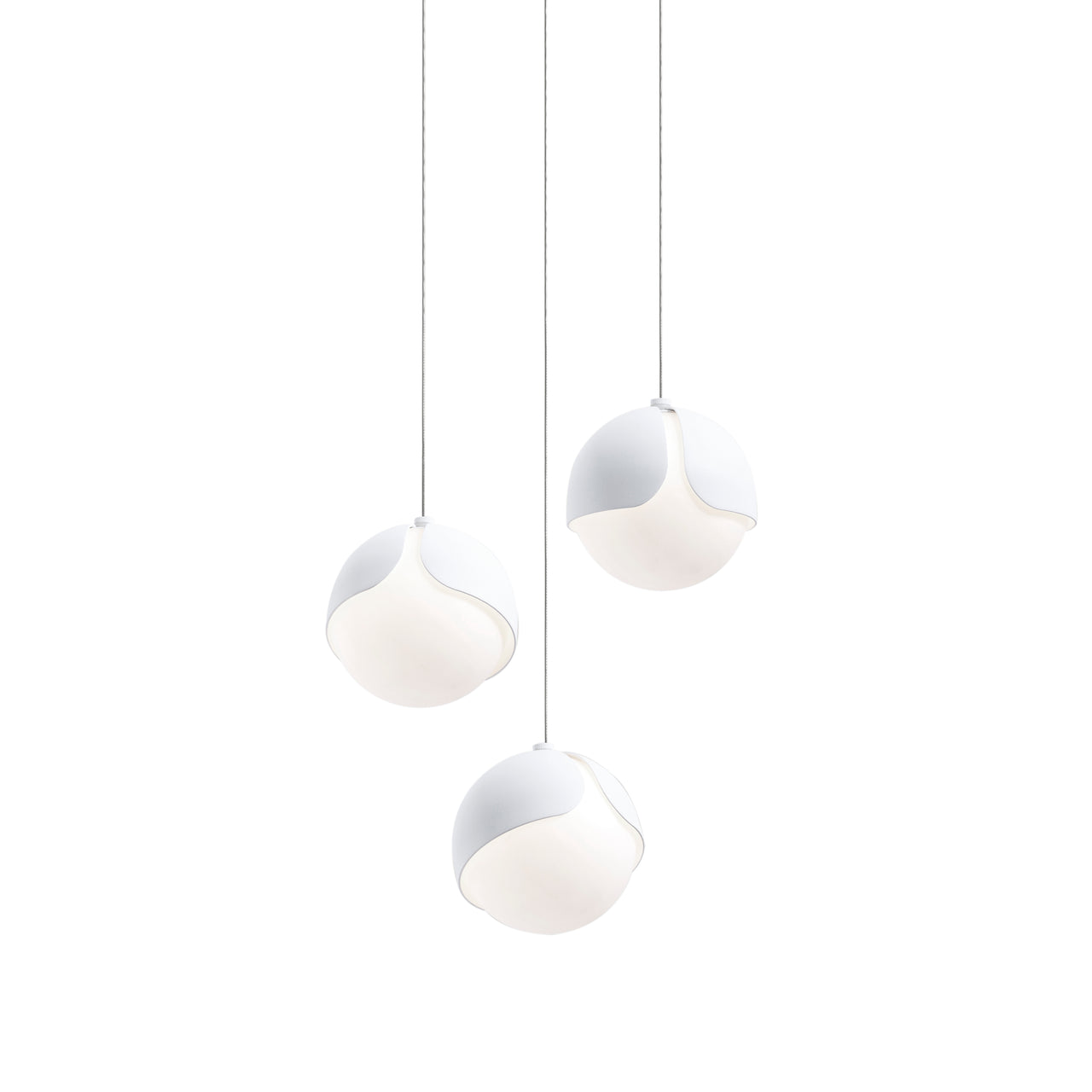 Ohm. 03 Chandelier: Sandtex White