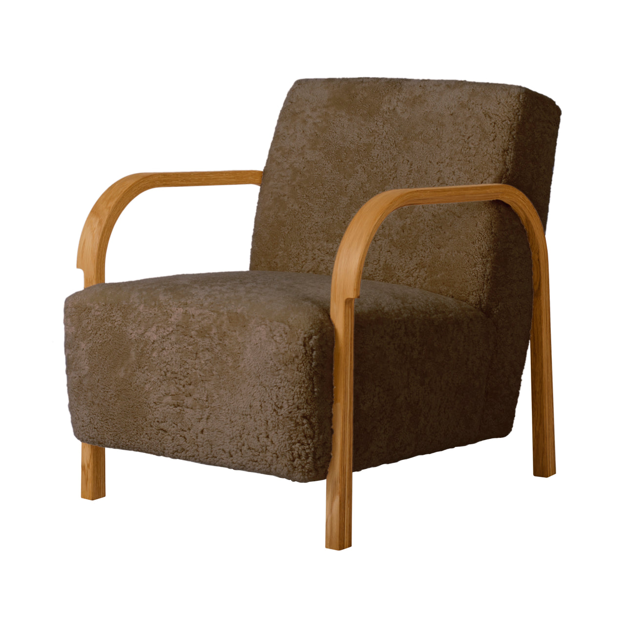 Arch Lounge Chair: Upholstered + Natural Oiled Oak