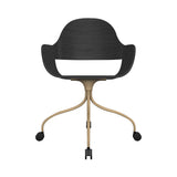 Showtime Nude Chair with Wheel: Ash Stained Black + Beige