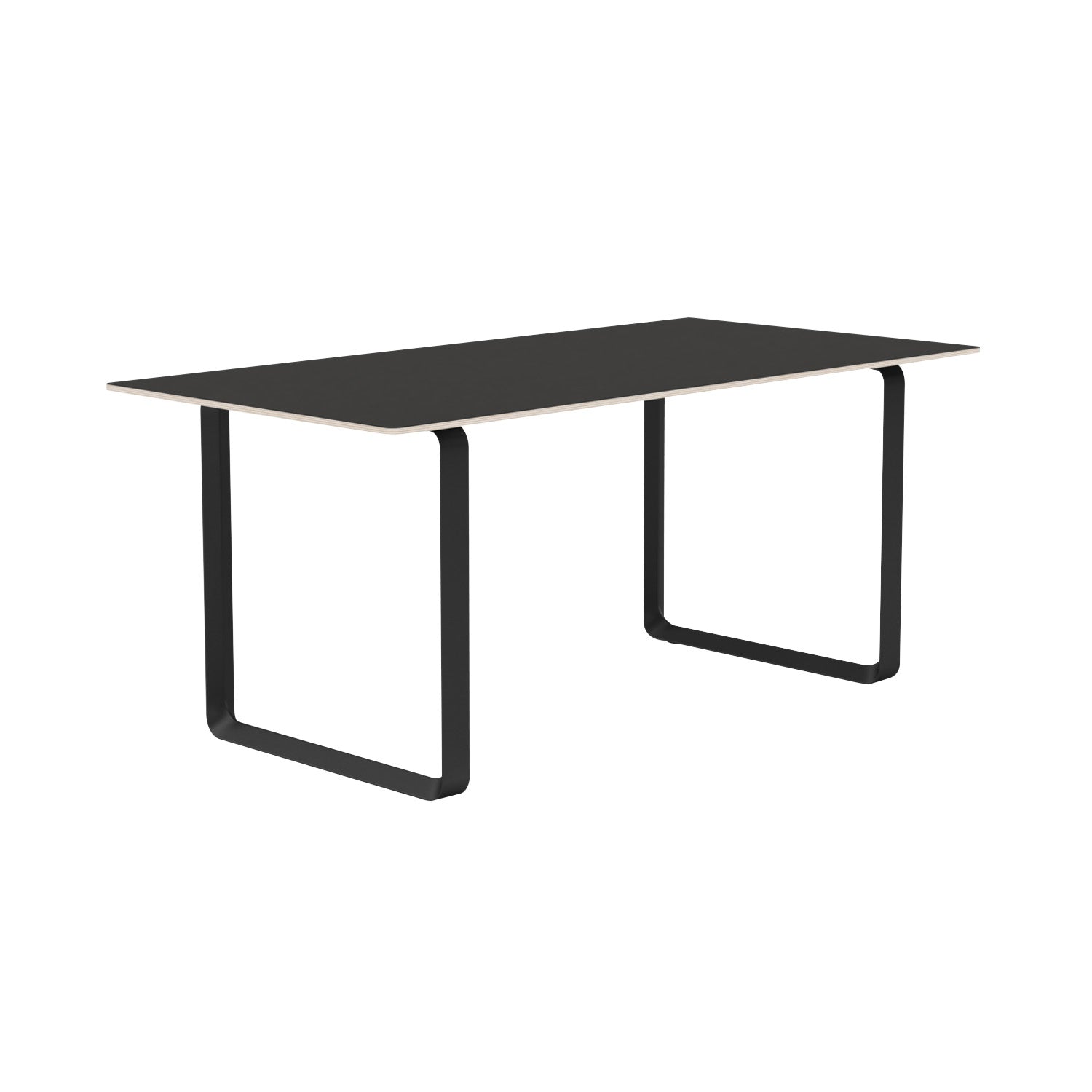 70/70 Table: Small + Black Linoleum + Black