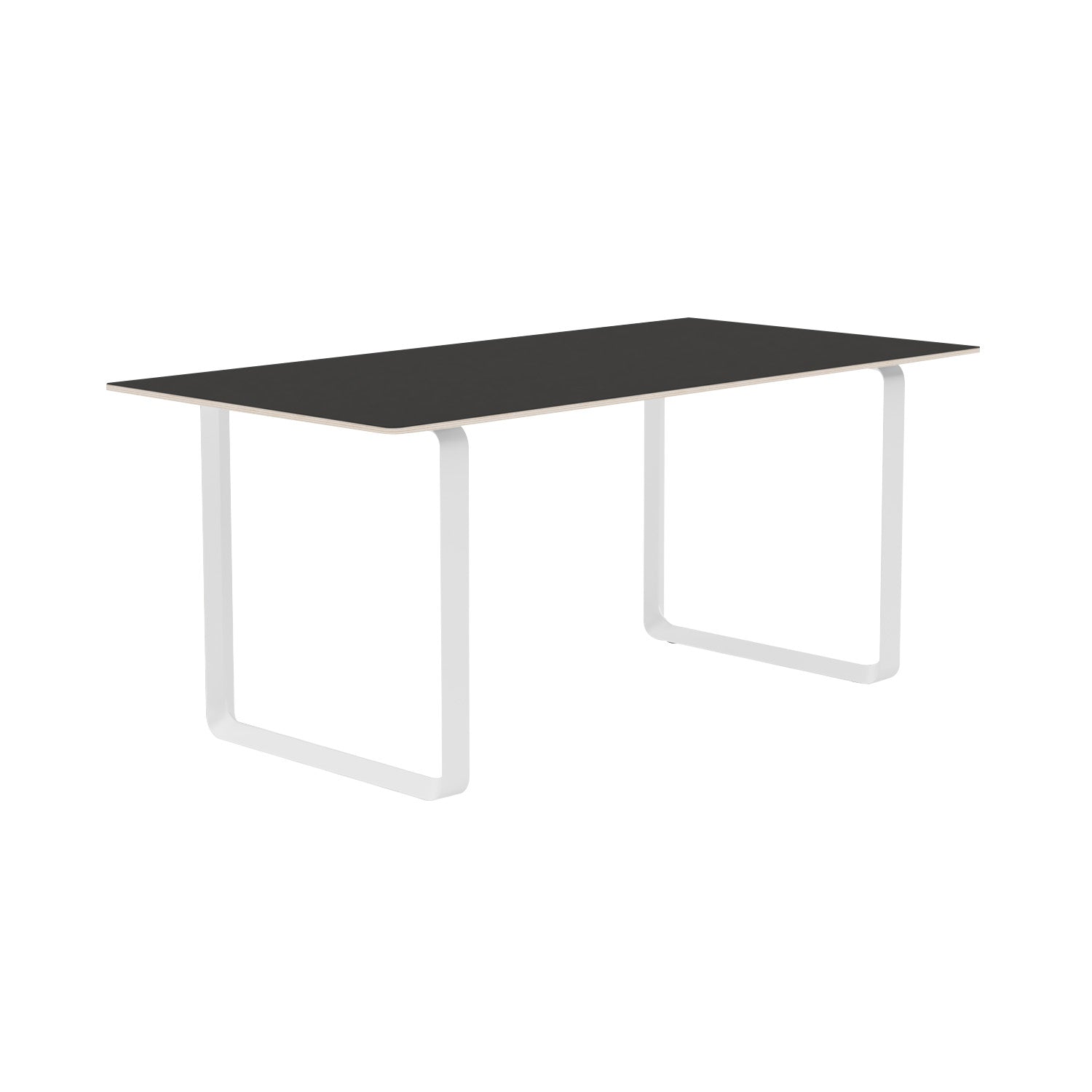 70/70 Table: Small + Black Linoleum + White