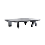 Multileg Low Table: Rectangular + Gloss Lacquer Black B10