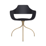 Showtime Chair with Swivel Base: Lacquered Black + Beige