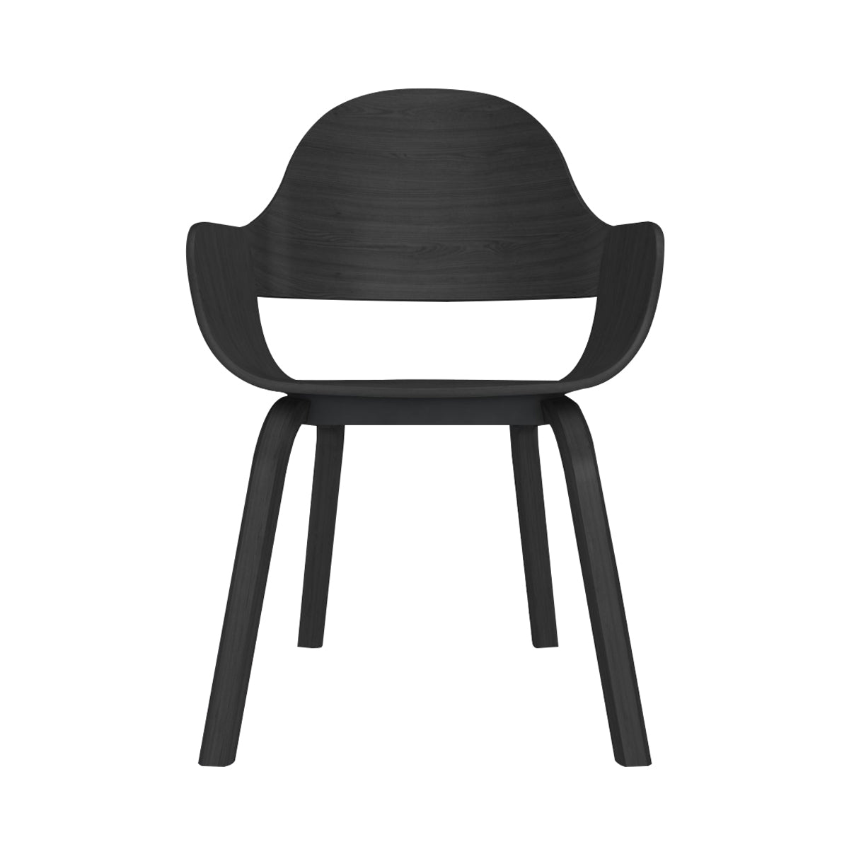 Showtime Nude Chair: Ash Stained Black +  Ash Stained Black