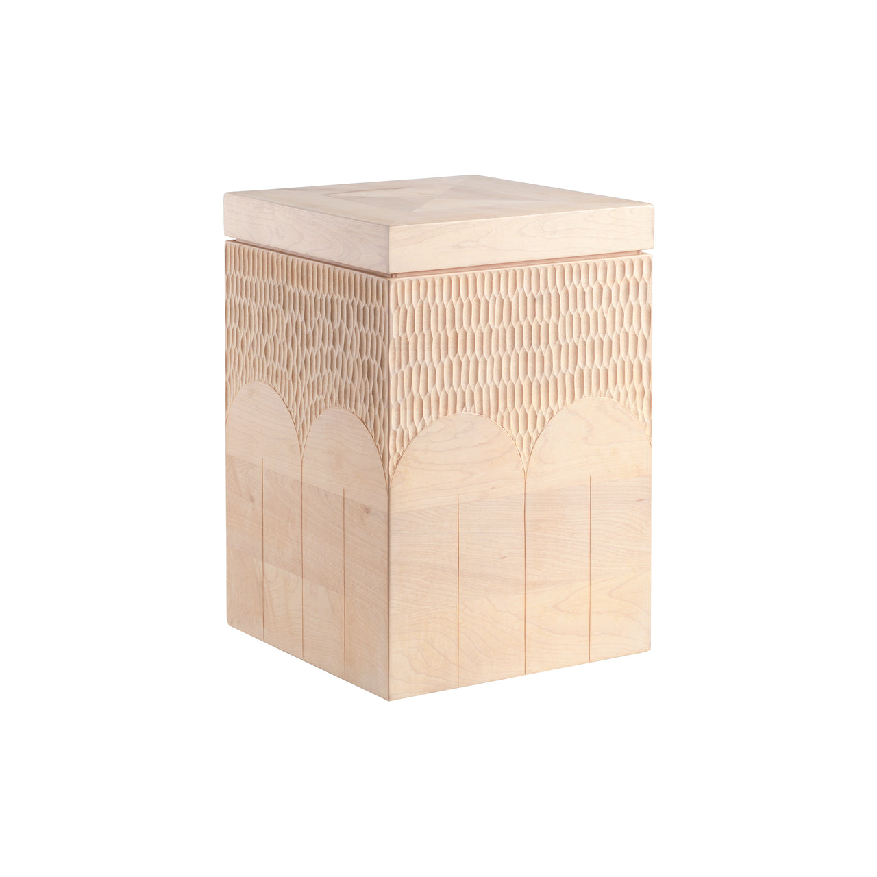 Branco Box: Tall + White Oiled Maple + Arches