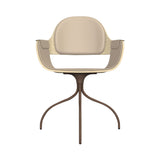 Showtime Nude Chair with Swivel Base: Interior Seat + Backrest Cushion + Natural Ash + Pale Brown