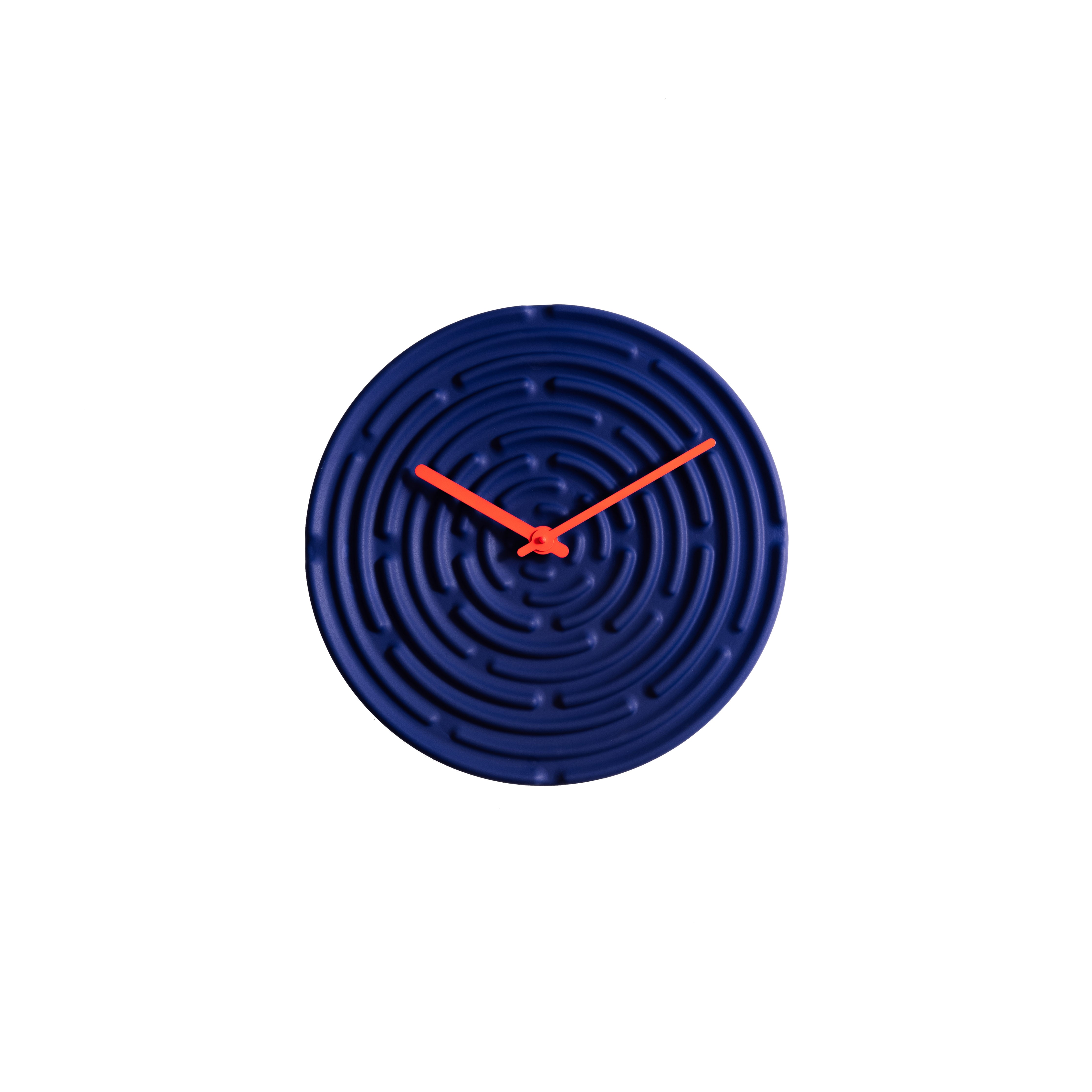 Minos Wall Clock: Horizon Blue + Orange