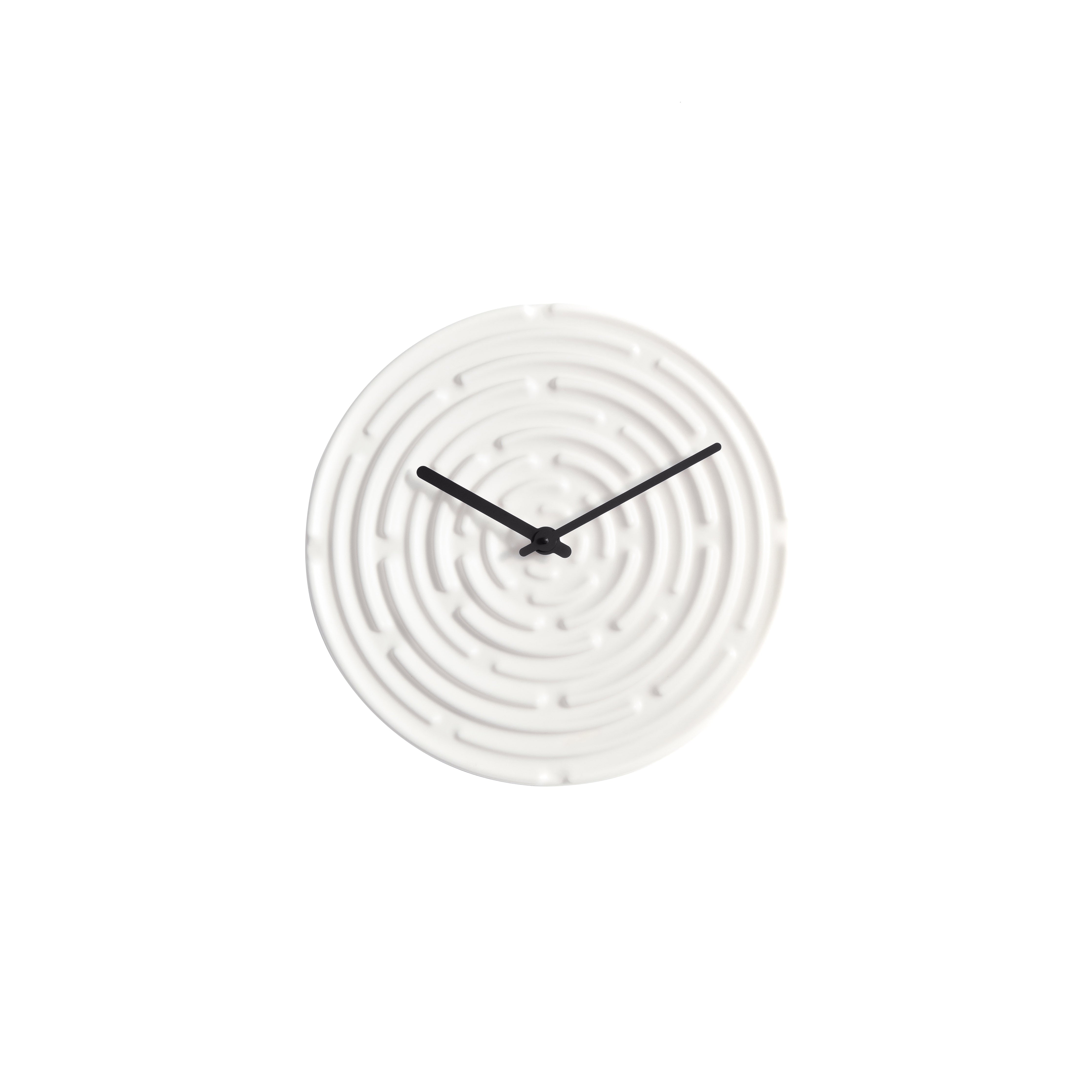 Minos Wall Clock: Meringue White + Blue