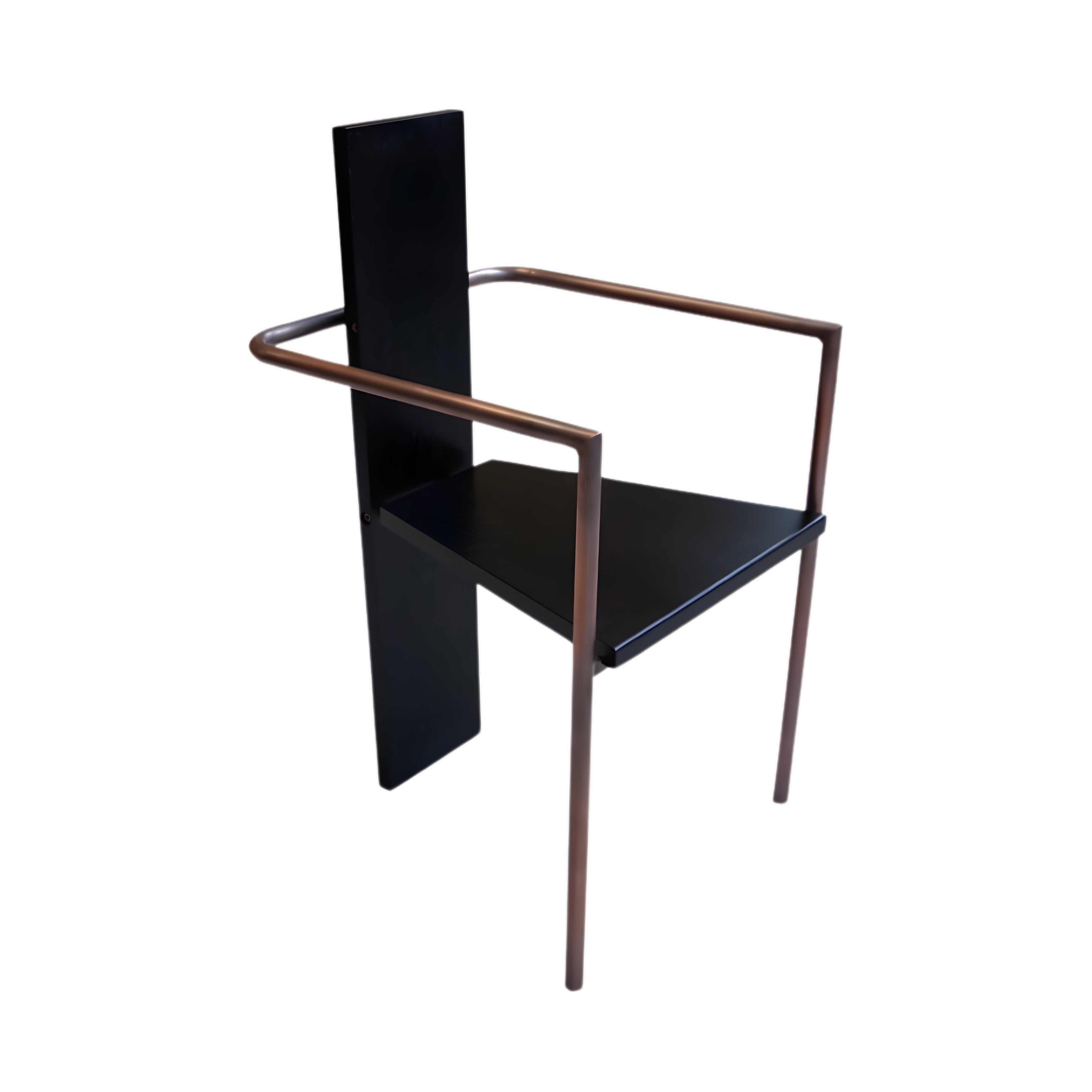 Concrete Armchair: Black + Coppered