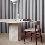 Epic Round Dining Table: Travertine