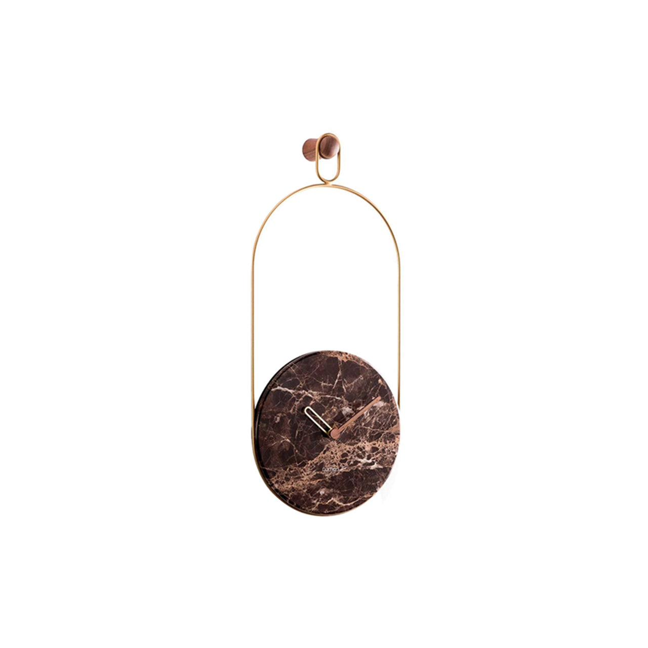 Eslabón Clock: Brass + Emperador Marble