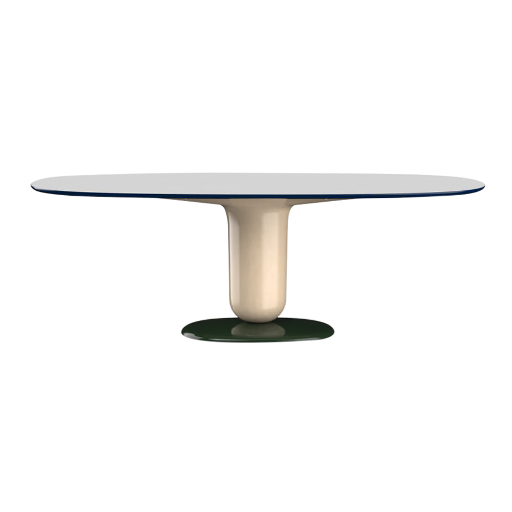 Explorer Oval Dining Table: Single Pedestal + 86.6