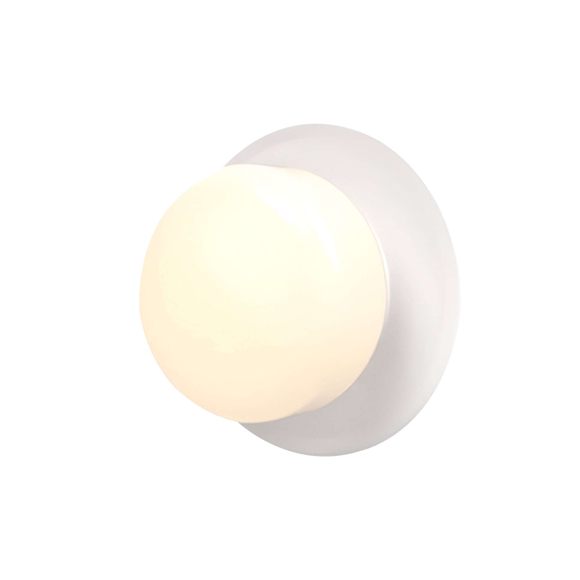 Pastille IP65 Wall Lamp: Disc + Droplet + Matte White