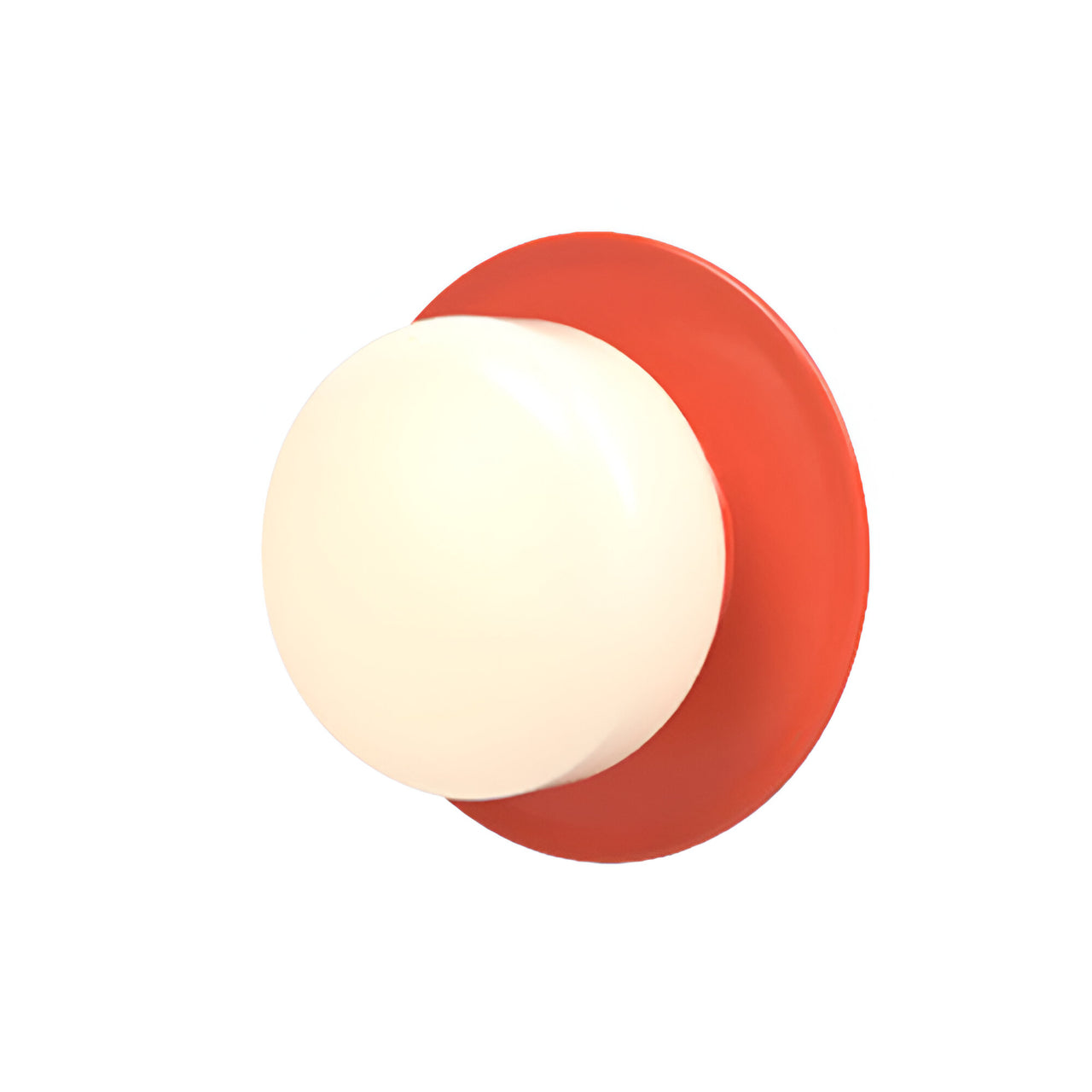 Pastille IP65 Wall Lamp: Disc + Droplet + Vermillion