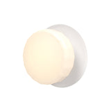 Pastille IP65 Wall Lamp: Disc + Faceted + Matte White