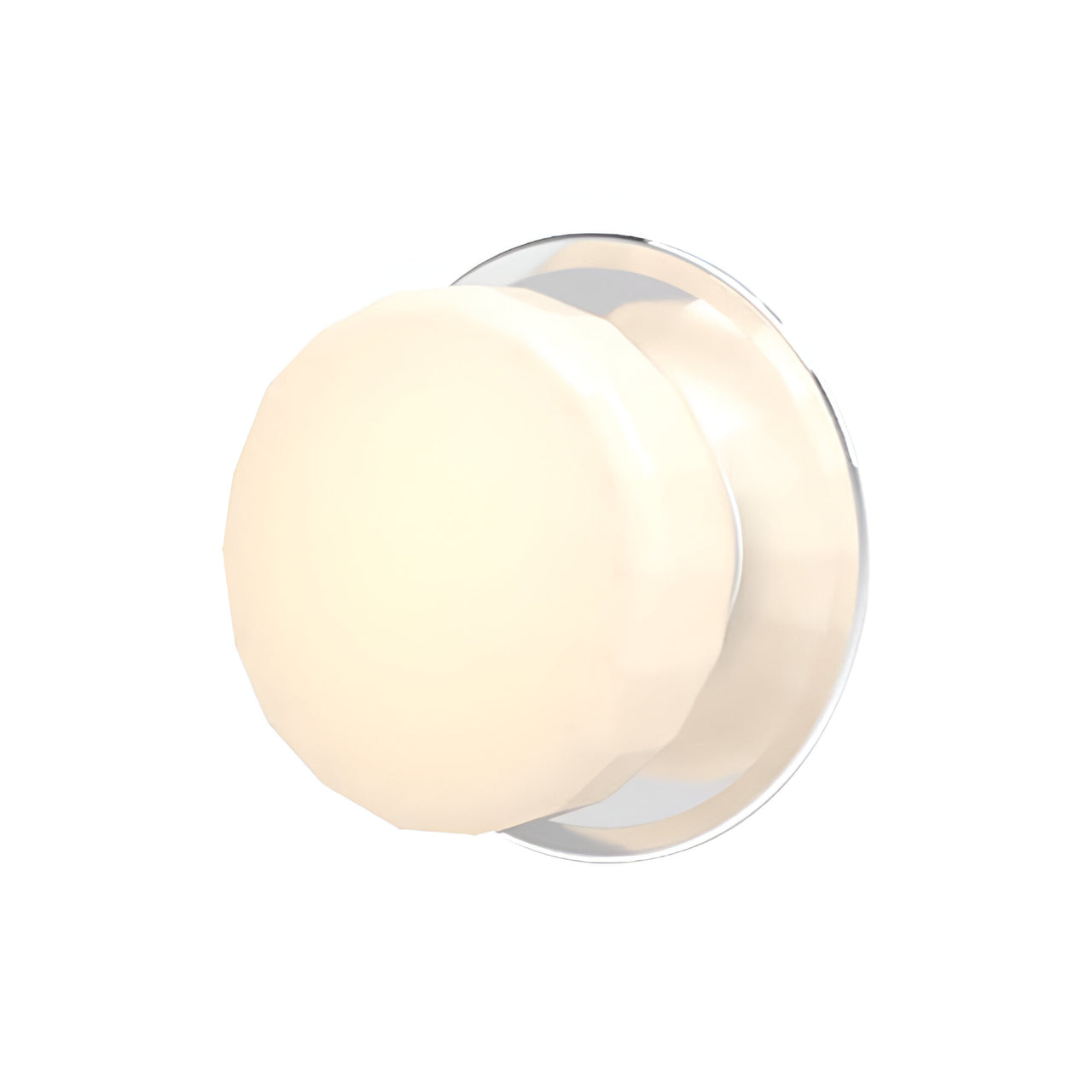 Pastille IP65 Wall Lamp: Disc + Faceted + Polished Chrome