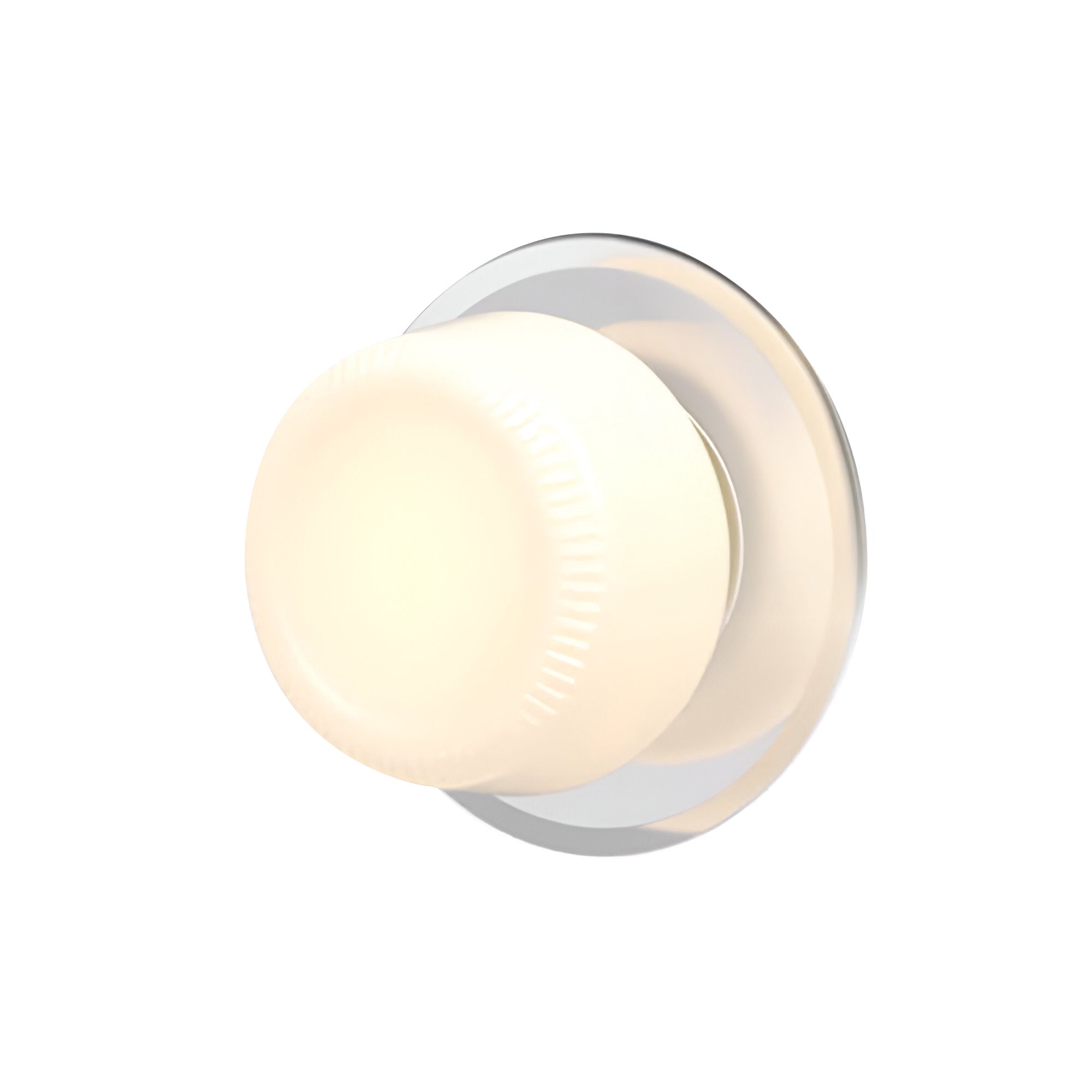 Pastille Wall Lamp: Disc + Ribbed + Polished Chrome