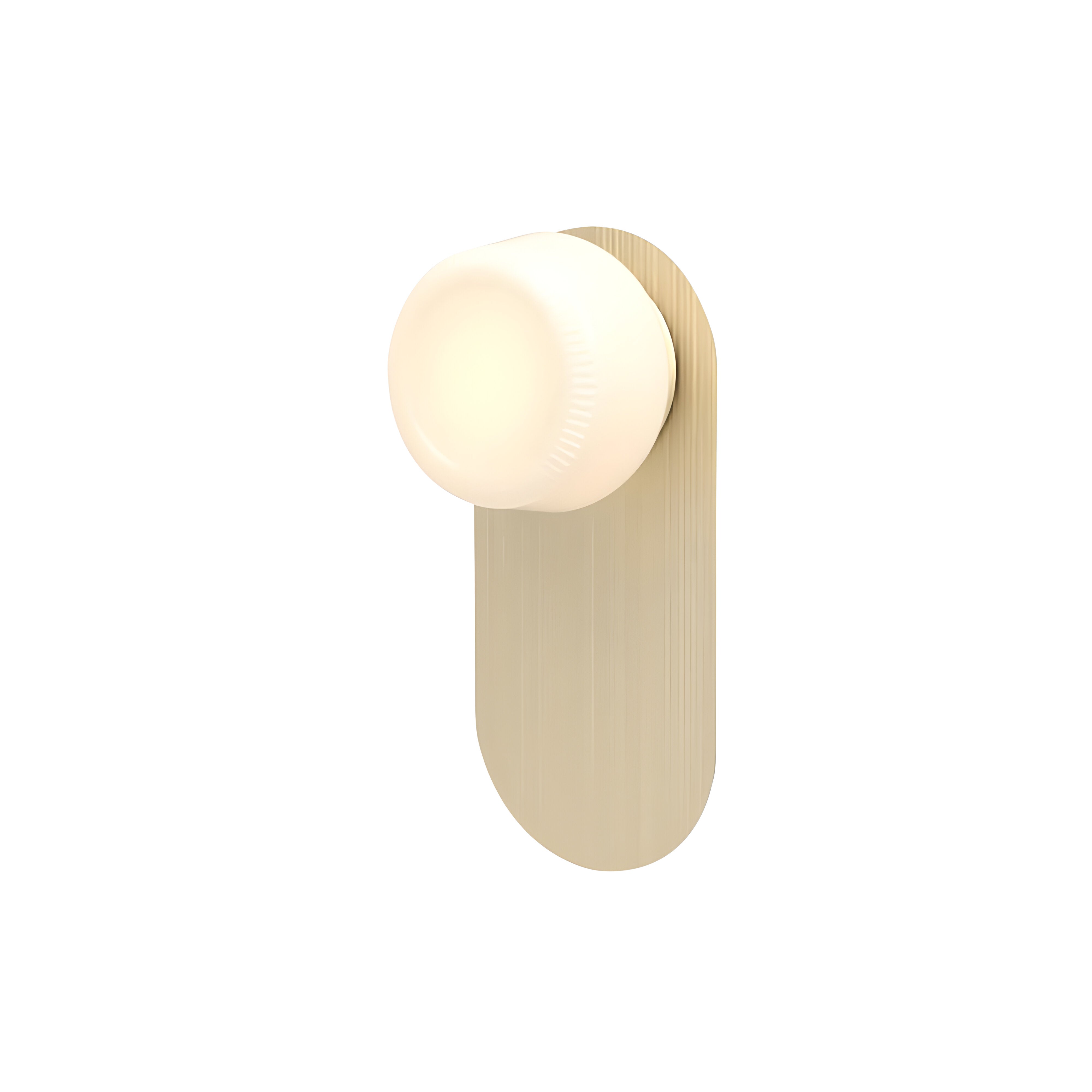 Pastille Wall Lamp: Wayfind + Ribbed + Satin Brass