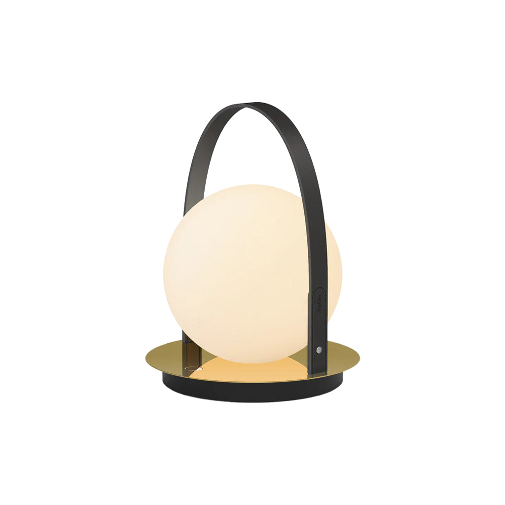 Bola Lantern Cordless: Brass + Black