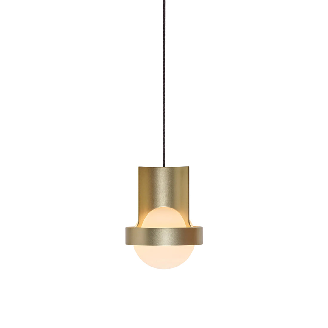 Loop Single Pendant: Sphere IV + Gold