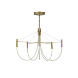 Paradoxe Chandelier: 5 + Chain + Satin Brass