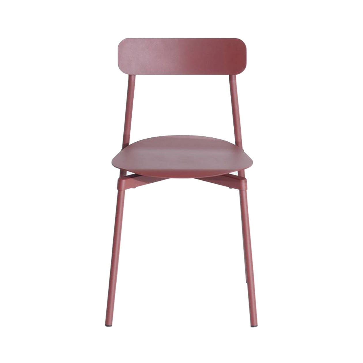 Fromme Stacking Chair: Set of 2 + Brown Red