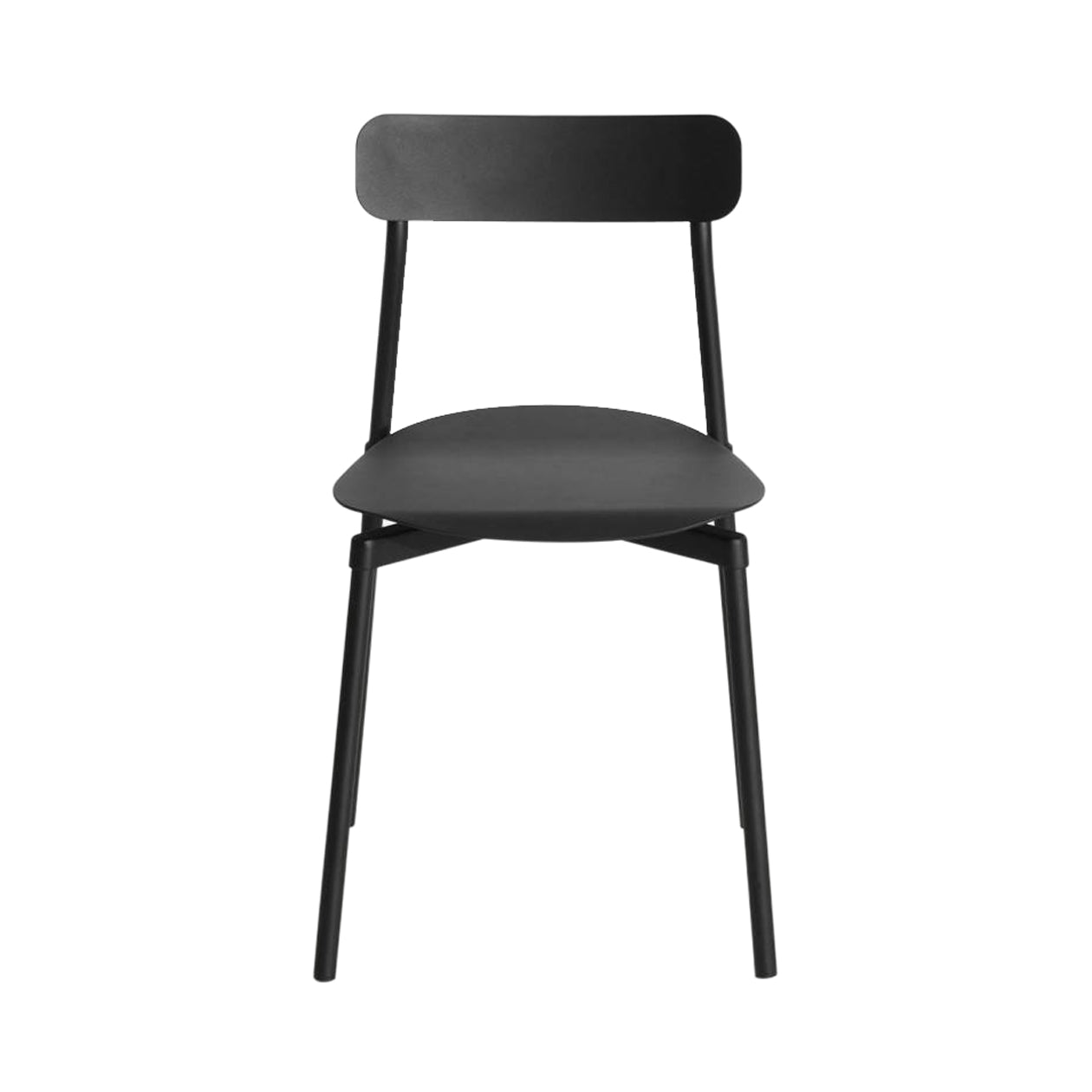 Fromme Stacking Chair: Set of 2 + Black