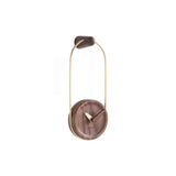 Micro Eslabón Clock: Polished Brass + Walnut