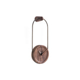 Micro Eslabón Clock: Graphite Brass + Walnut