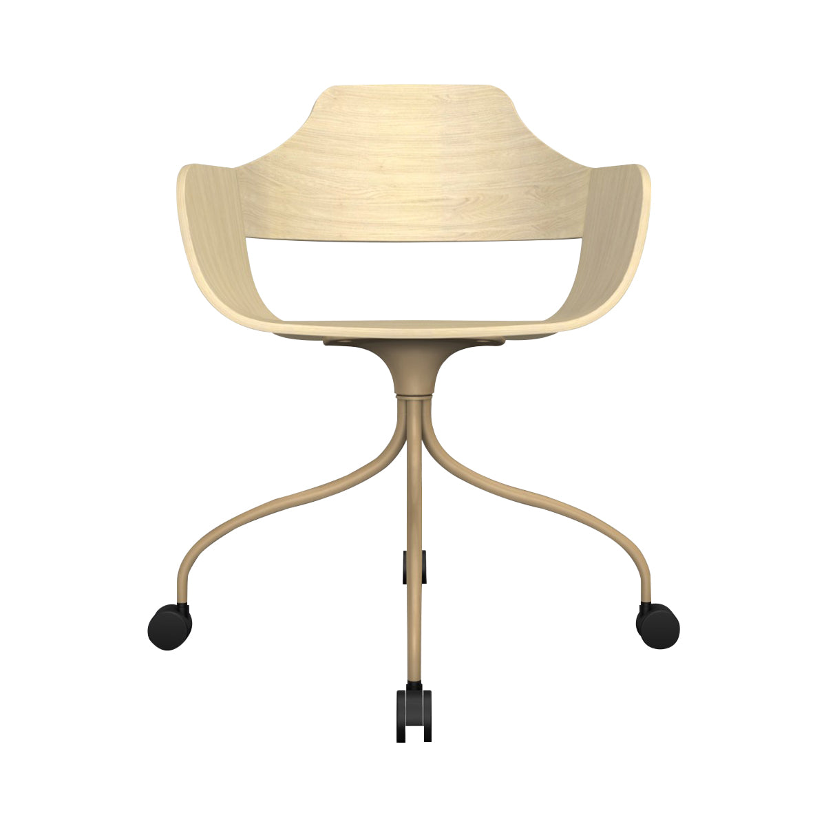Showtime Chair with Wheel: Natural Ash + Beige