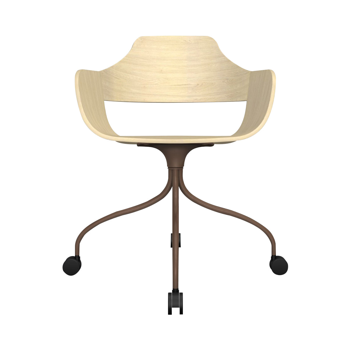 Showtime Chair with Wheel: Natural Ash + Pale Brown