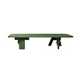 Multileg Low Table: Rectangular + Olive Green Stained Ash