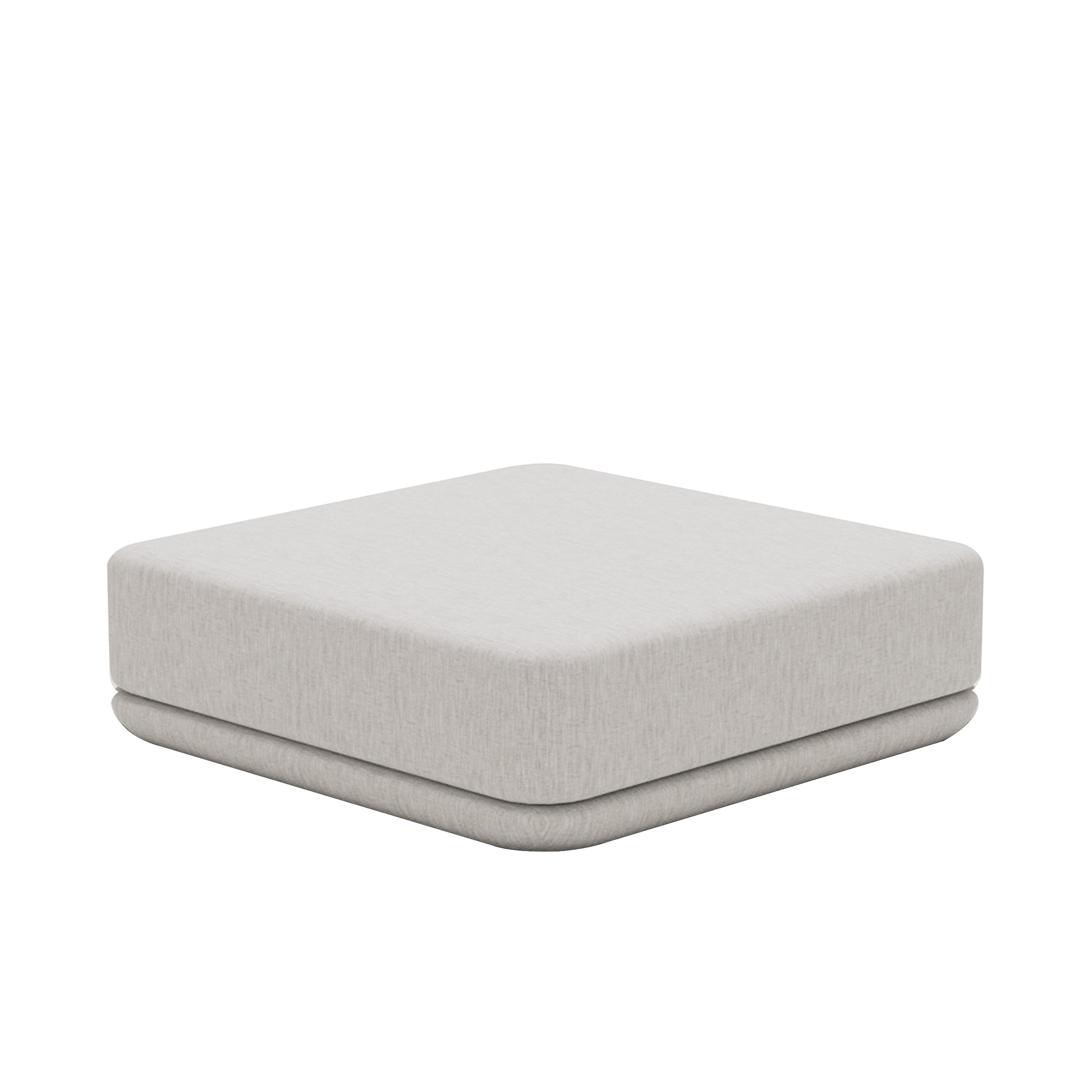 Cube Sofa Modules: Ottoman + Chenille Snow White