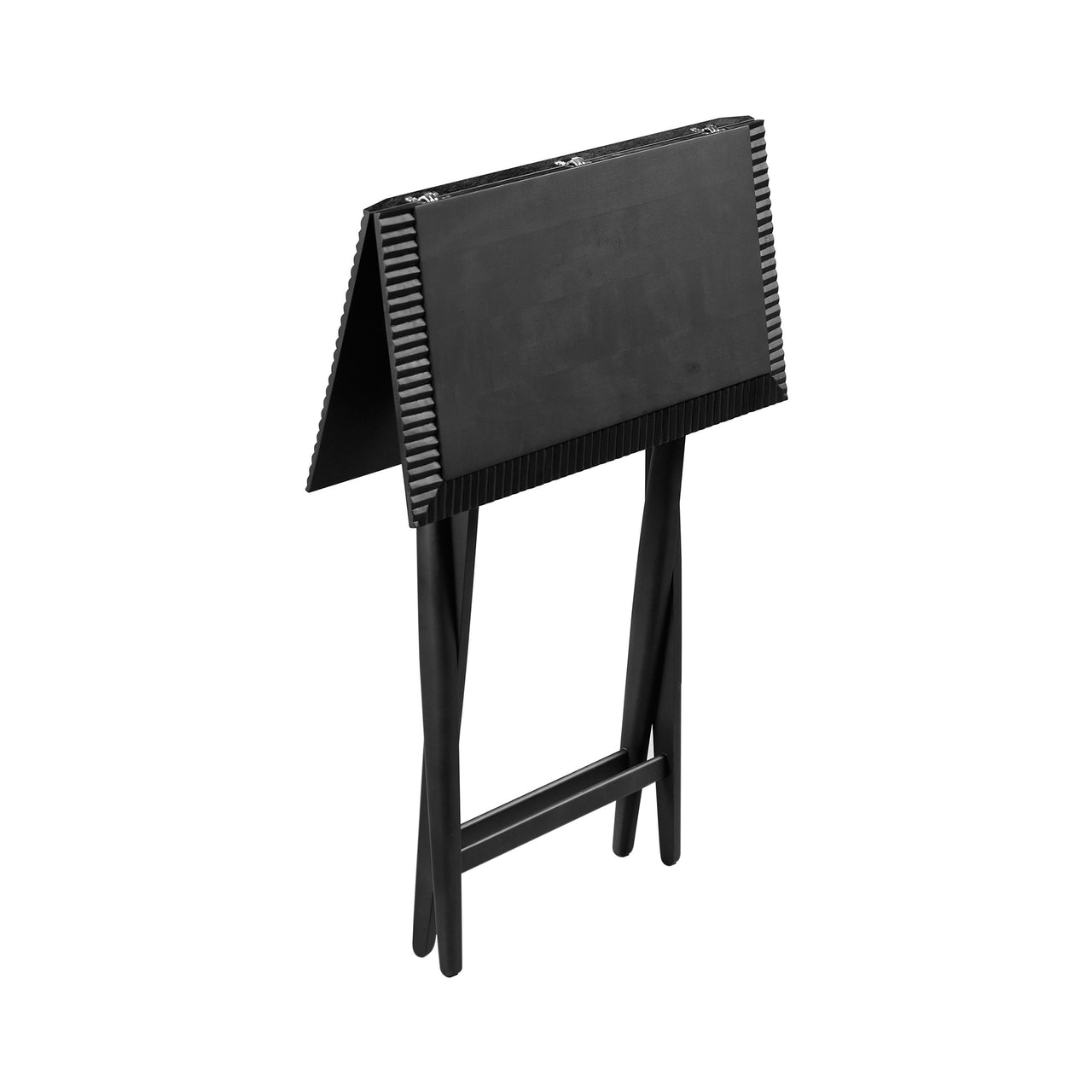Piano Folding Table: Square + Black Maple