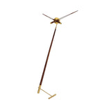 Pisa Clock: Polished Brass + Walnut