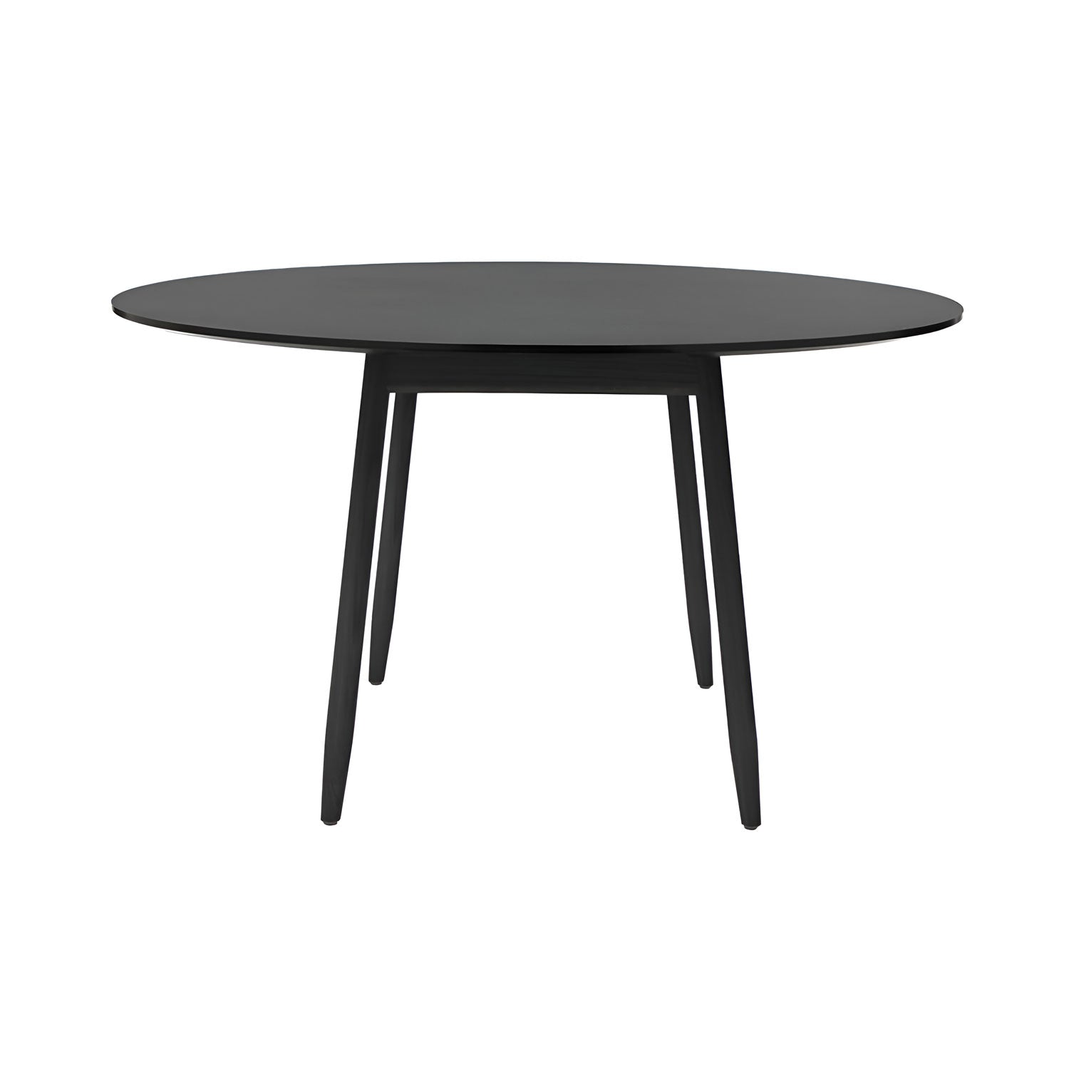 Icha Table: Round + Charcoal + Black Stained Beech